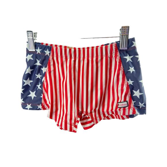 Crazy Pants Girls' American Flag Print Athletic Shorts Youth Size Medium - Picture 1 of 9